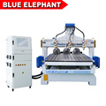 Simple operation wood carving machine 3d sculpture cnc router 4 axis multi head